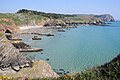 Crozon : la Pointe de Tréboul (dite aussi Pointe du Guern), vue de l'île de l'Aber.