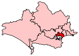 <span class="mw-page-title-main">Poole (UK Parliament constituency)</span> Parliamentary constituency in the United Kingdom, 1950 onwards