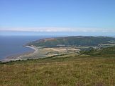 View of the Porlock Vale over toward Bossington Hill from Porlock Hill