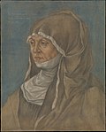 Retrato de una mujer, que se dice que es Caritas Pirckheimer (1467-1532) se reunió DP221628.jpg