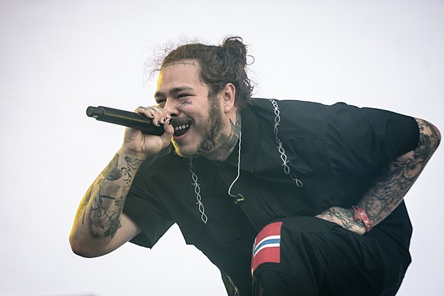 Malone performing on the main stage at Stavernfestivalen in Stavern, Norway in 2018