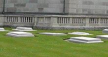 Princess Louise's grave (centre) at the Royal Burial Ground at Frogmore