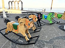 In Puerto Vallarta, teams had to deliver rocking horses for one Detour option and visit Los Arcos. Puerto Vallarta, Jalisco (February 2023) - 200.jpg