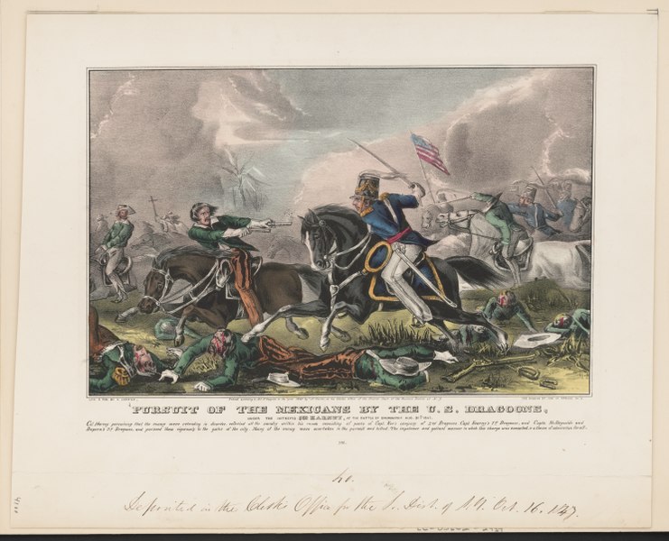 File:Pursuit of the Mexicans by the U.S. Dragoons- under the intrepid Col. Harney, at the Battle of Churubusco Aug. 20th 1847 LCCN2001703773.tif