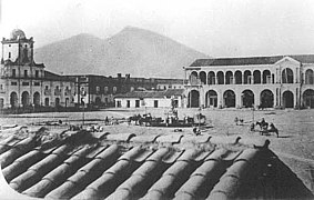 Plaza de Armas de Santiago, circa 1850}