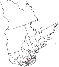 トロワリヴィエールの位置（ケベック州）の位置図