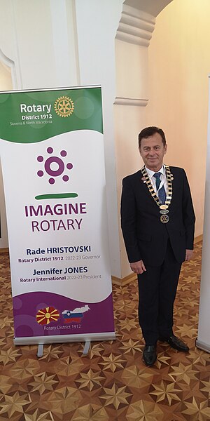 File:Rade Hristovski Rotary District 1912 North Macedonia & Slovenija, 2022 - 2023 Governor Bitola Junij 2023 IMG 20230610 113024.jpg