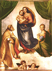 Madonna Sykstyńska – w zbiorach oranżerii znajduje się kopia pędzla Friedricha Burego