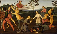 Raffaello Sanzio - St. Jerome Punishing the Heretic Sabinian.jpg