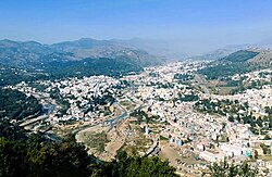 Aerial view of Rajouri city.