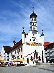 Sitz der Stadtoberhäupter und des Stadtrats: das Kempter Rathaus