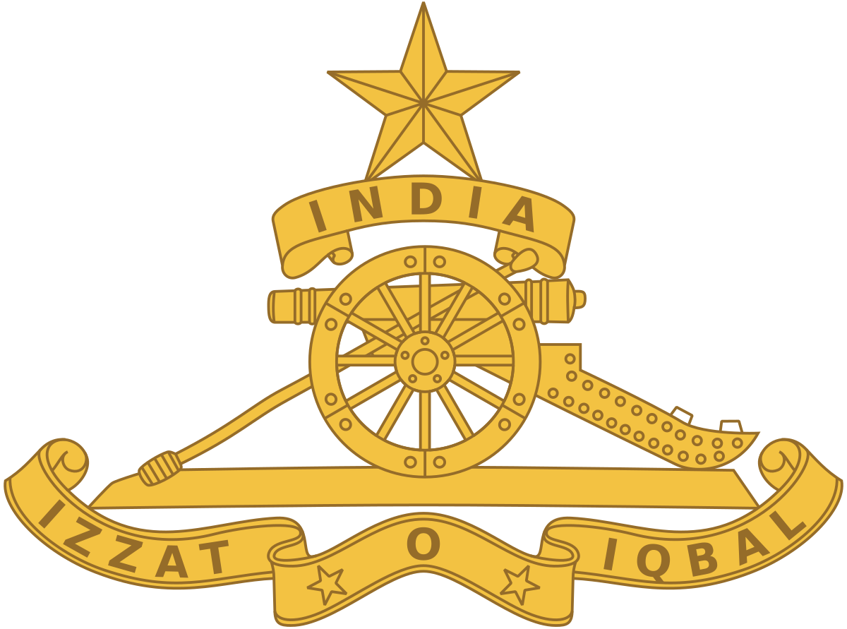 1200px Regiment of Artillery Insignia %28India%29.svg