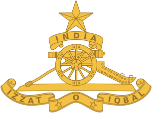 Regimental Crest Regiment of Artillery Insignia (India).svg