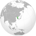 Republic of Korea (orthographic projection).svg