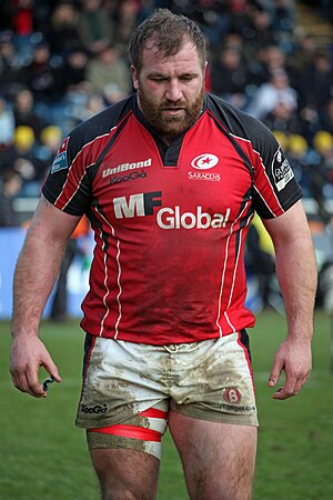 Richard Skuse during a rugby match