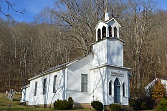 Baptist church at nearby Road Fork, a typical local church Road Fork Baptist Church.jpg