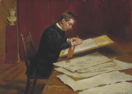 John Henry Lorimer: Robert Lorimer, at work (1886)