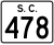 South Carolina Highway 478 Временный маркер