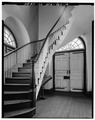 STAIRWAY, GROUND FLOOR, TOWER - Old South Meetinghouse, Washington and Milk Streets, Boston, Suffolk County, MA HABS MASS,13-BOST,54-16.tif