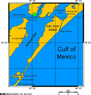 San José Island (Texas) Barrier island in Texas Gulf Coast owned by billionaire Bass family