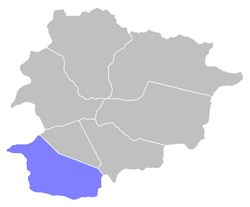 Poloha okrsku Sant Julià de Lòria v Andorre (klikacia mapa)