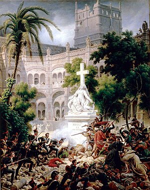 Attacco al monastero di Santa Engracia l'8 febbraio 1809 da parte di Louis-François Lejeune