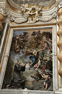 Vision of St. Pascal Baylon in the church of Santissima Annunziata del Vastato in Genoa