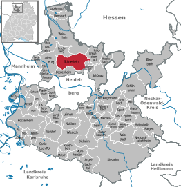 Kaart van Schriesheim