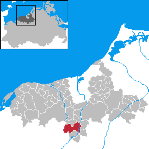 Poziția orașului Schwaan pe harta districtului Bad Doberan