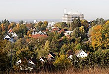 Blick über das Höllental, rechts mit dem Leopoldina-Krankenhaus