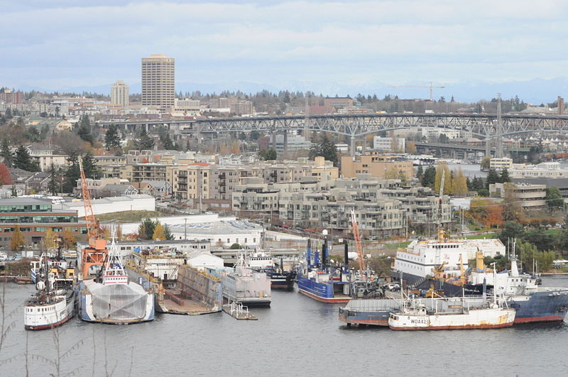 File:Seattle - Northlake shipyard from Aurora Bridge 01.jpg