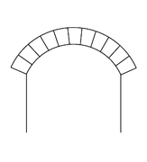 Segmental arch (less than a semicircle)