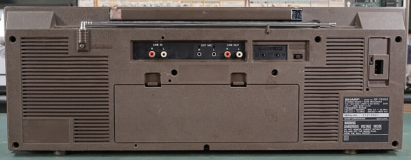 File:Sharp GF-7600 Boombox Back View.jpg