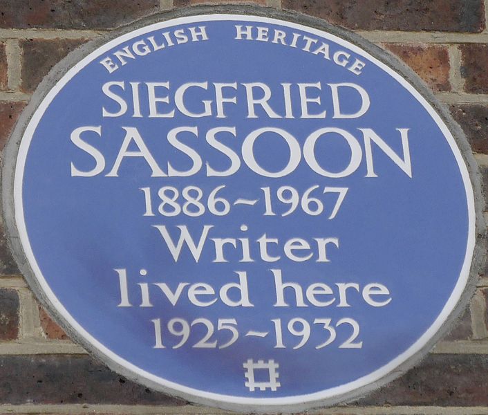 File:Siegfried Sassoon 23 Campden Hill Square blue plaque.jpg