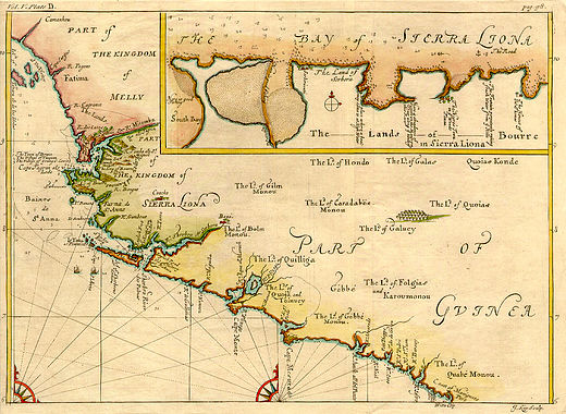 Map of Sierra Leone from 1732