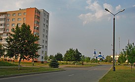 Sokal outlying suburb in Miensk. View to St. Nicolaus church - panoramio.jpg
