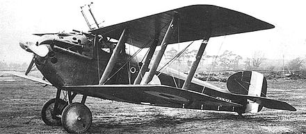 1918 Sopwith Dolphin with twin Lewis guns aimed upwards.