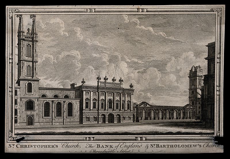 File:St Christopher's Church, the Bank of England, and St Barthol Wellcome V0013160.jpg