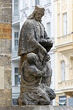 Thumbnail for File:Statue of John of Nepomuk in Dušní, Prague (4310).jpg