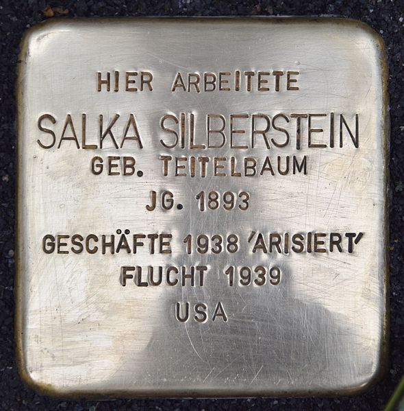 File:Stolperstein für Salka Silberstein.jpg