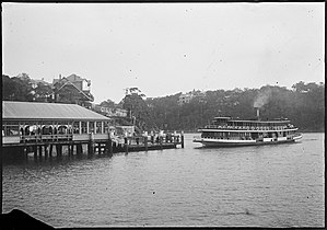 Kurraba arrives at the Edwardian era wharf, early twentieth century