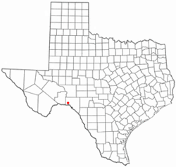 Location of Langtry in Texas