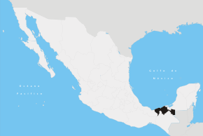 Штат Табаско на мапі Мексики