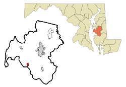 Location of Oxford, Maryland