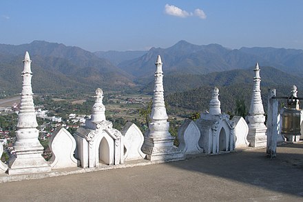 View of Mae Hong Son Valley from Wat Phra That Doi Kong Mu
