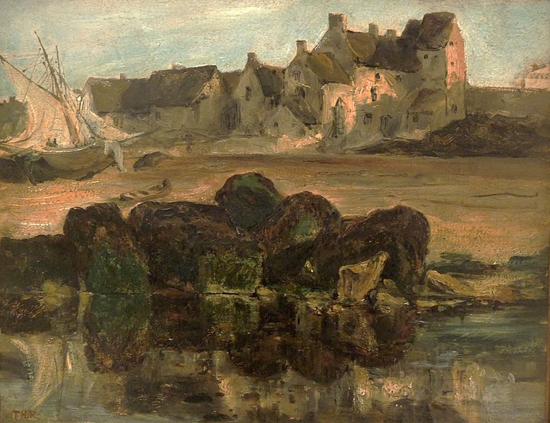 File:Théodore Rousseau - Fishing Village.jpg