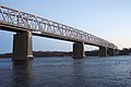 El pont de gelosia sobre el Petit Belt, Dinamarca