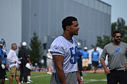 Travis Lewis at the 2012 Detroit Lions Training Camp.jpg