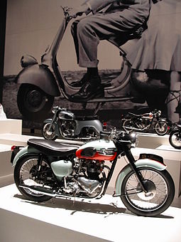 1959 Triumph T120 Bonneville at The Art of the Motorcycle exhibition, Las Vegas Triumph 1.jpg