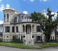Galveston has many restored Victorian homes. Trube Castle.jpg